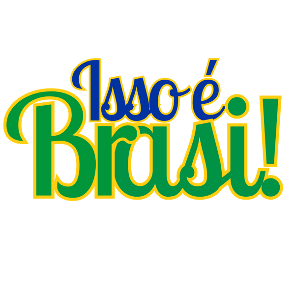 Isso é Brasil logo colors blue, green and yellow